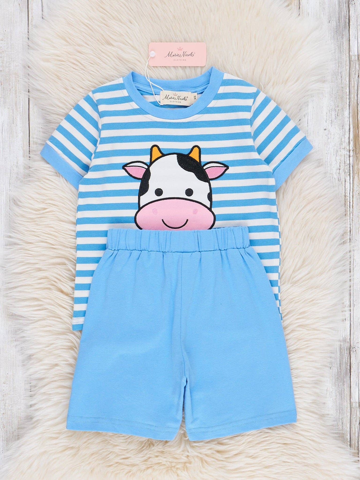 Happy Cow Striped Set